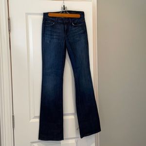 Size 26 7 for all mankind high waist boot cut dark